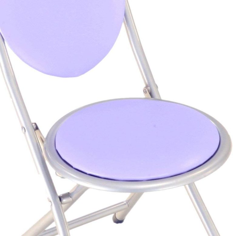 Small size round folding metal chair