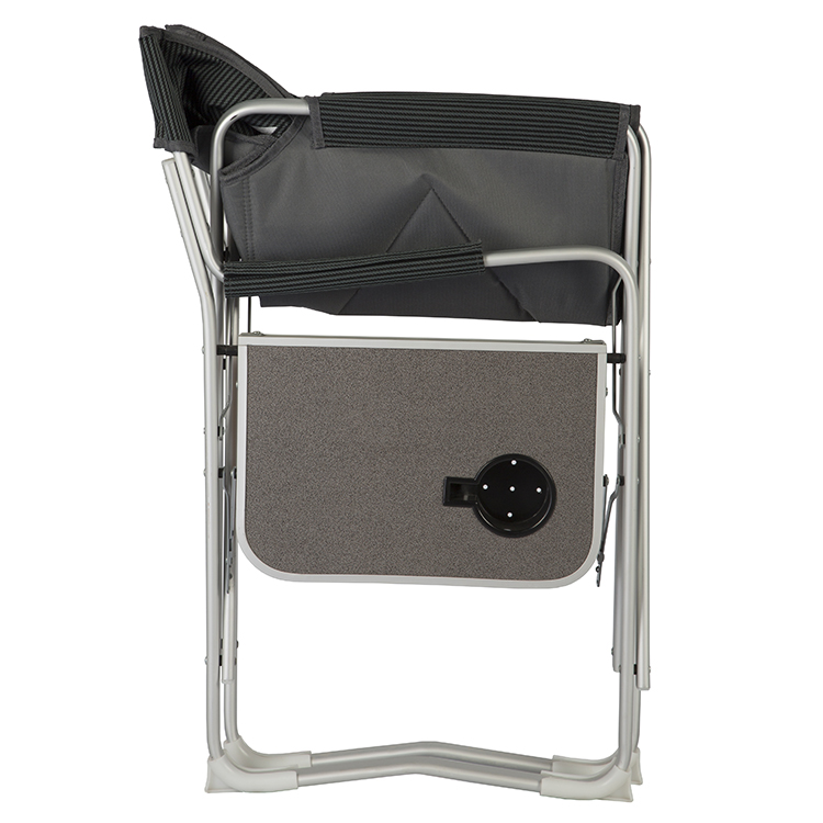 Aluminum folding camp chair with side table