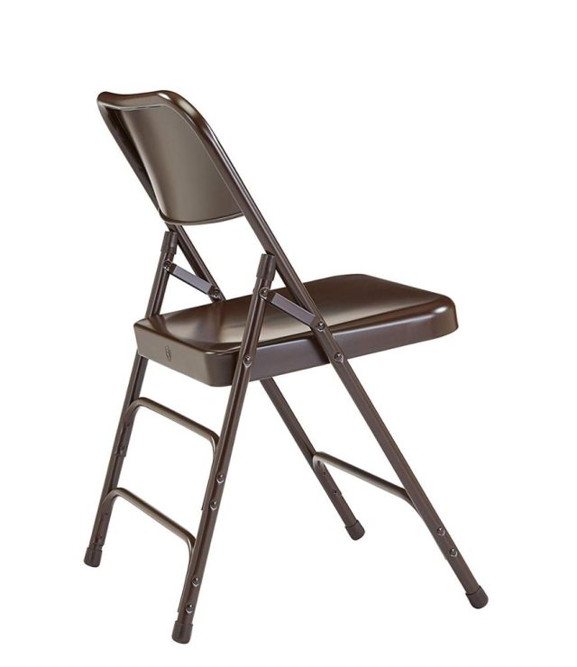 Brown d’z all-metal folding chair (6)