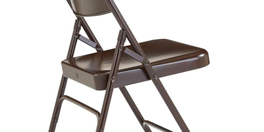 Brown d’z all-metal folding chair (6)