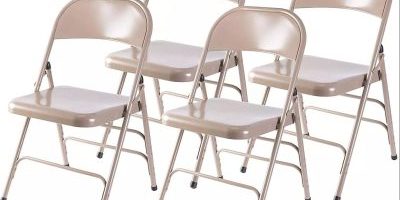 Classic style golden folding metal chair (6)