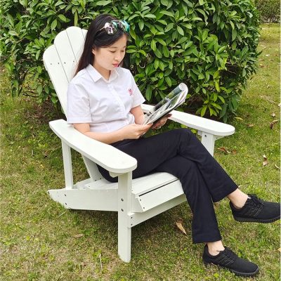 Creative design white wooden folding chair (2)