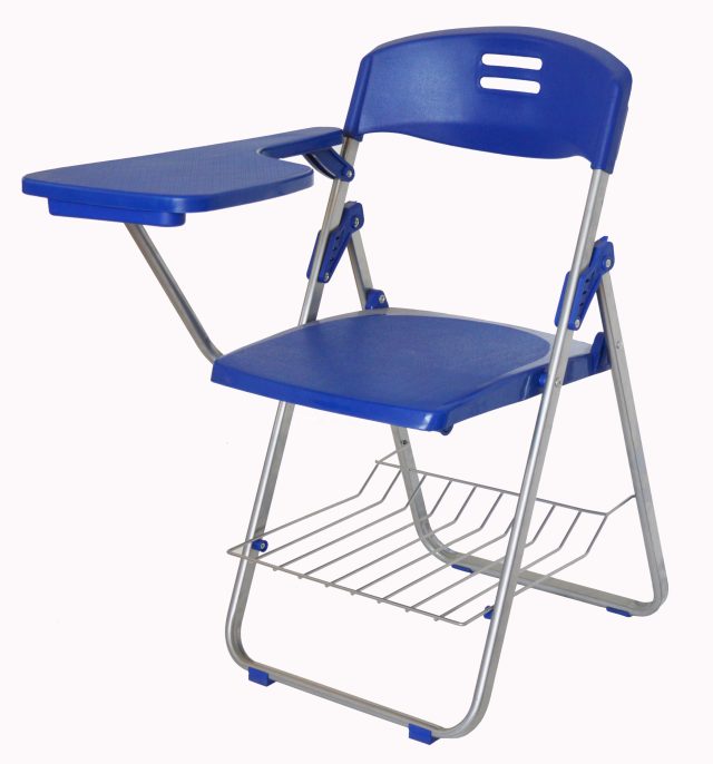 Custom plastic folding chair with writing board (1)