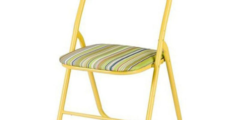 Durable cheap metal folding chair with cushion (1)