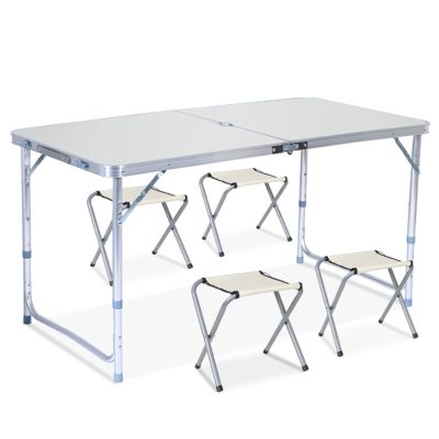 Easy to carry adjustable aluminum folding table (1)