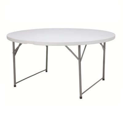 Folding round white outdoor dining table (6)