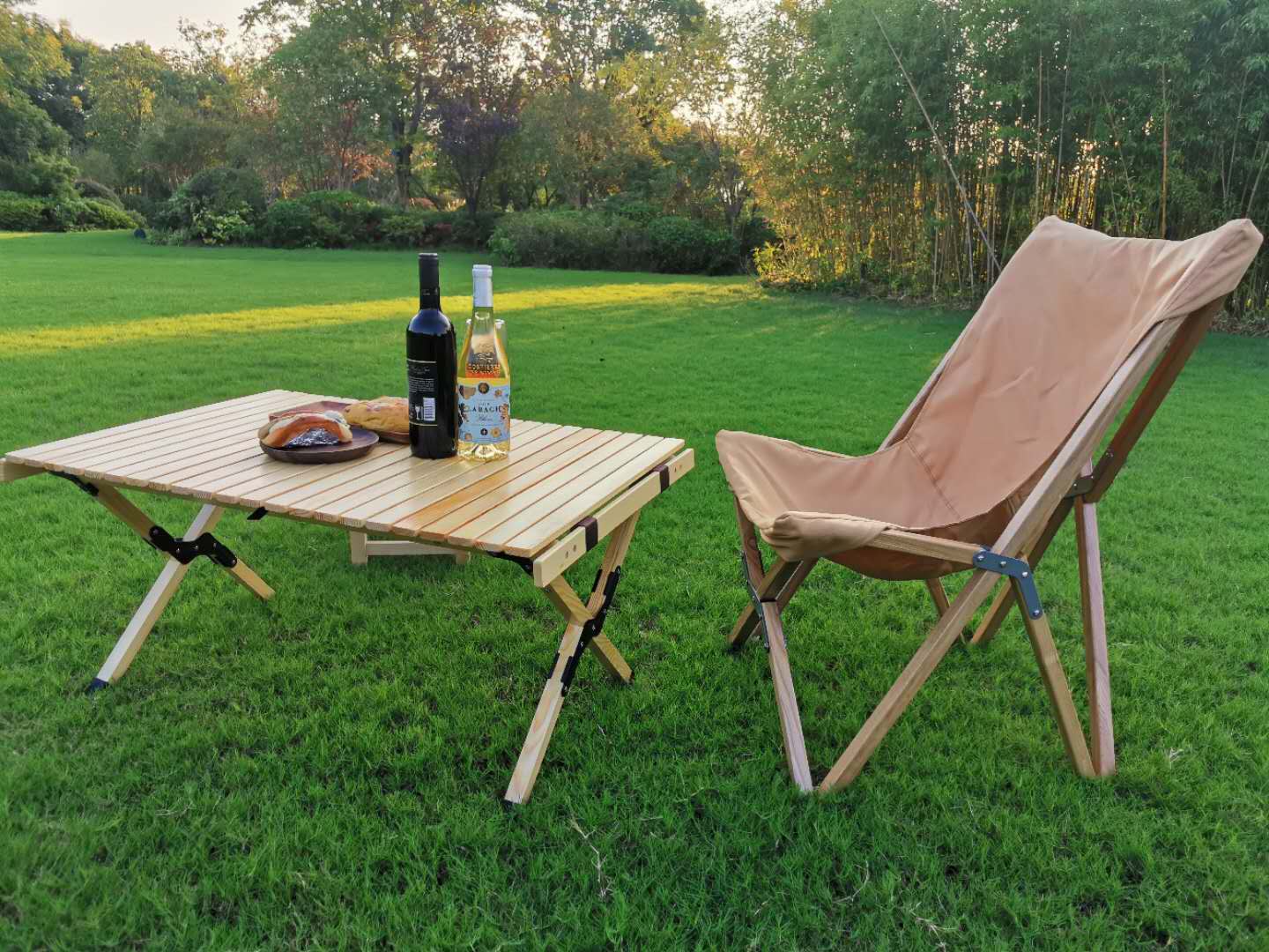 Lightweight canvas camping folding chair