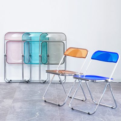 Luxury transparent plastic folding chair (1)
