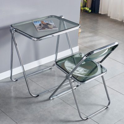 Luxury transparent plastic folding chair (2)