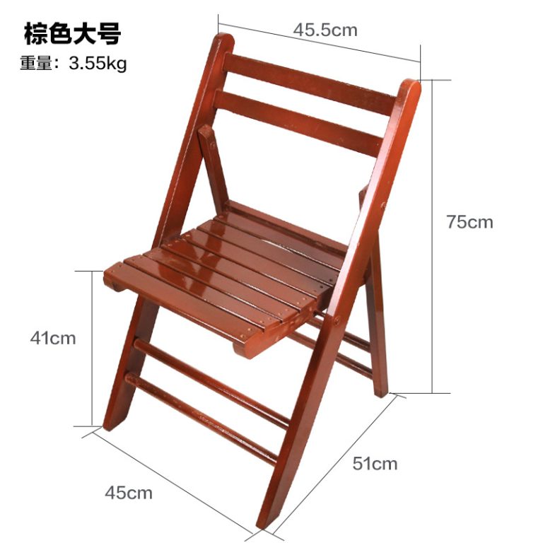 Portable all solid wood foldable chair