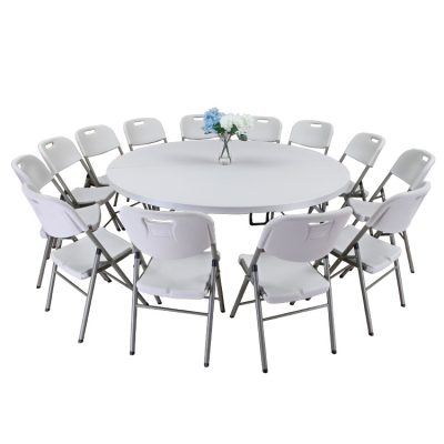Round Outdoor Wedding Plastic Folding Table (6)