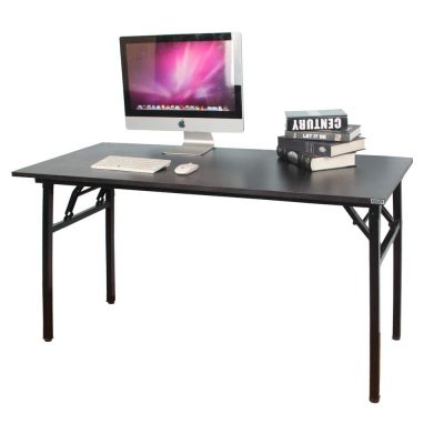 Solid Metal Legs Folding White Desk (3)