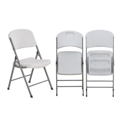Wholesale high quality plastic white folding chair (4)