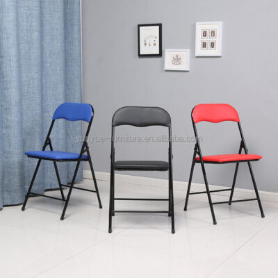 Bulk all metal black folding chairs
