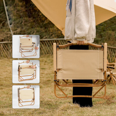 wooden folding chairs for camping picnic
