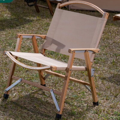 wood folding chair with stainless steel