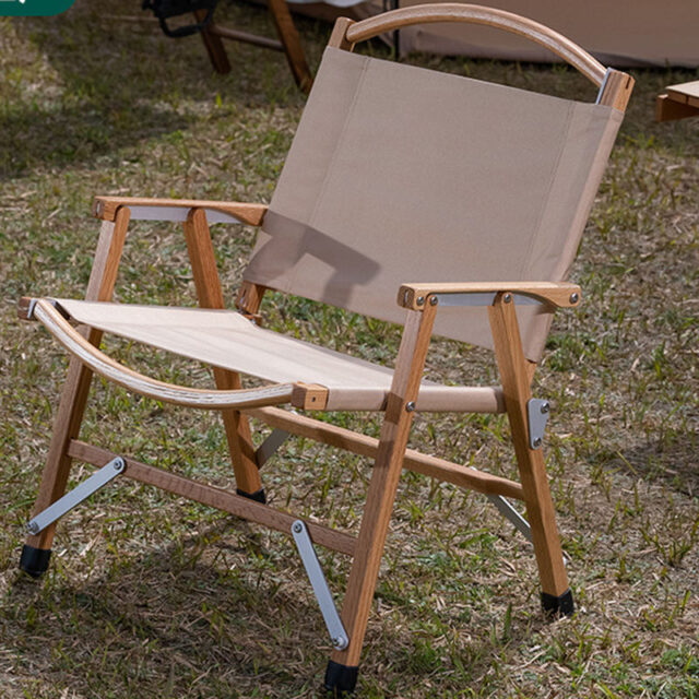 Custom Portable Solid Wood Folding Chairs with Steel for Camping (5) wood folding chair with stainless steel