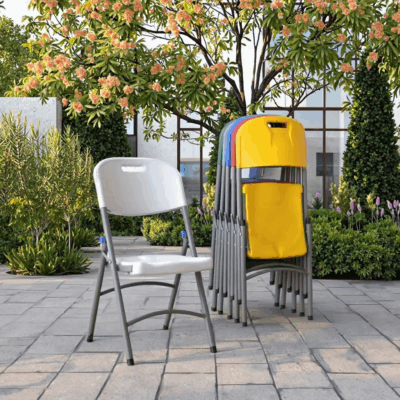 white plastic folding chairs manufacturer