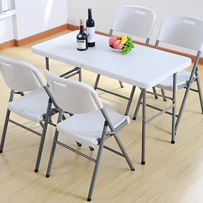 Heavy duty white plastic folding chairs