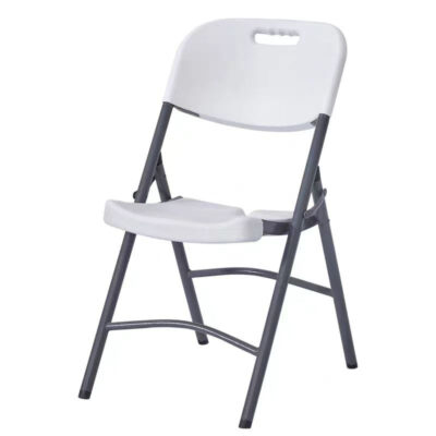 Heavy duty white plastic folding chairs