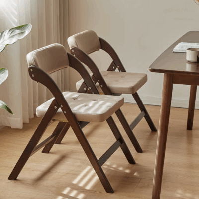 Modern solid wood folding chair