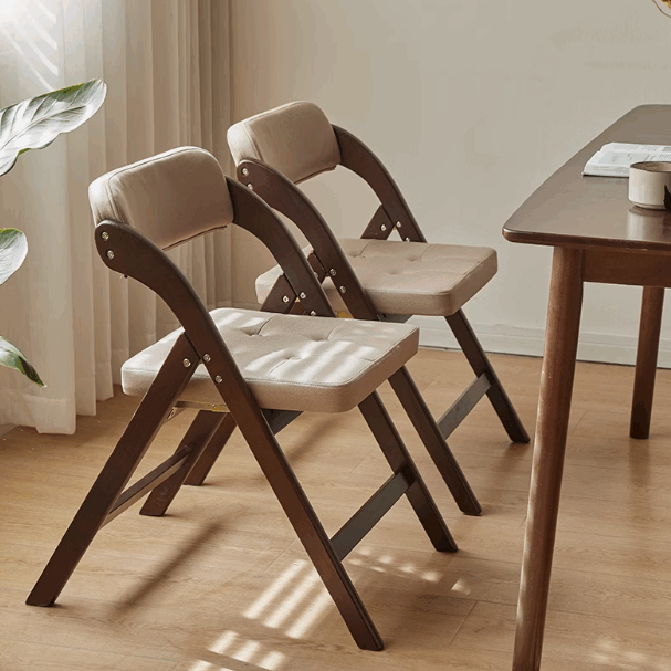 Modern solid wood folding chair