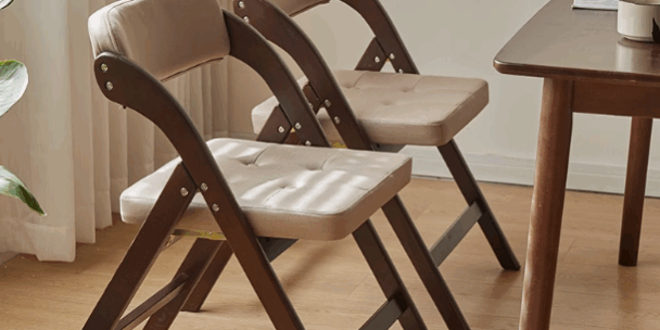 Modern Solid Wood Folding Chair with Backrest for Dining & Leisure (1) Modern solid wood folding chair
