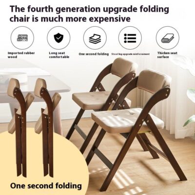 Modern solid wood folding chair