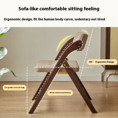 Modern solid wood folding chair