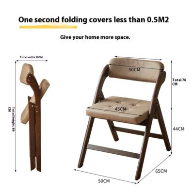Modern solid wood folding chair