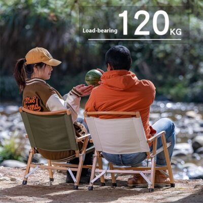 folding chair set with fabric for camping