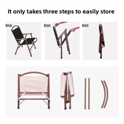 folding chair set with fabric for camping
