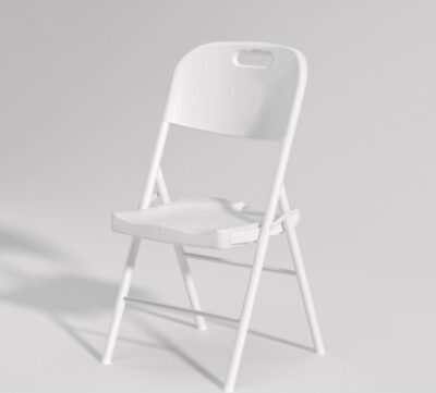 Plastic folding chairs with backrest