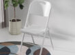 Plastic folding chairs with backrest