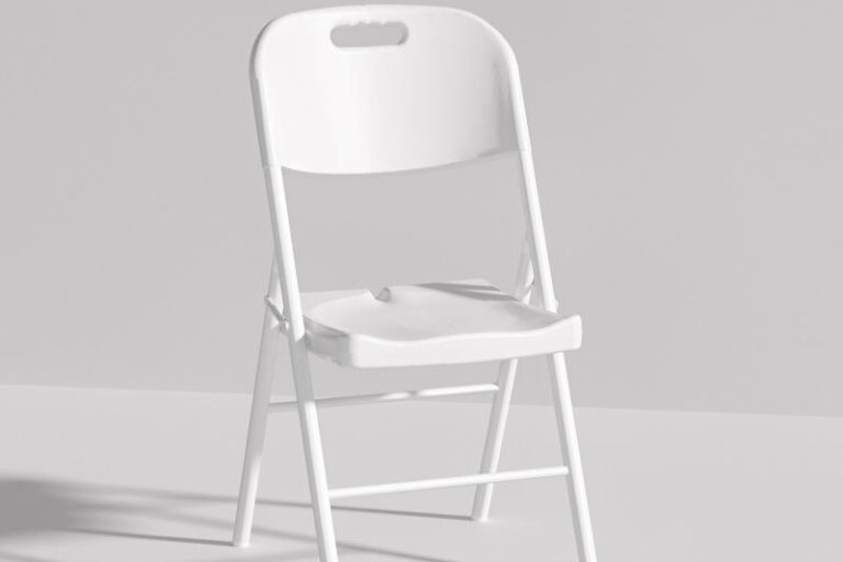 Plastic folding chairs with backrest