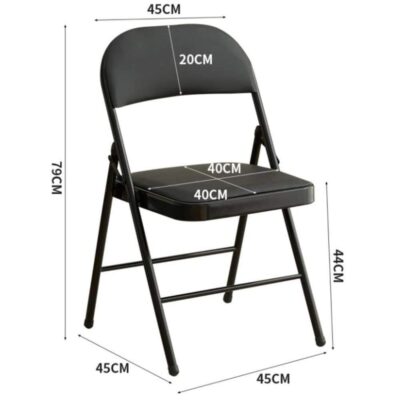 metal folding chair with backrest for garden
