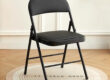 metal folding chair with backrest for garden
