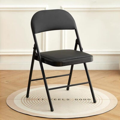 metal folding chair with backrest for garden