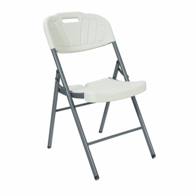 Sturdy White HDPE Plastic Folding Chairs for Indoor & Outdoor Use