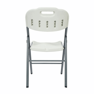 Sturdy White HDPE Plastic Folding Chairs for Indoor & Outdoor Use