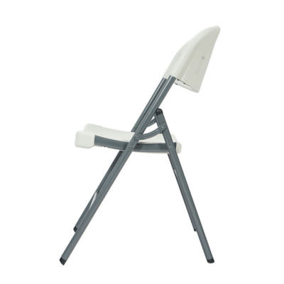 Sturdy White HDPE Plastic Folding Chairs for Indoor & Outdoor Use