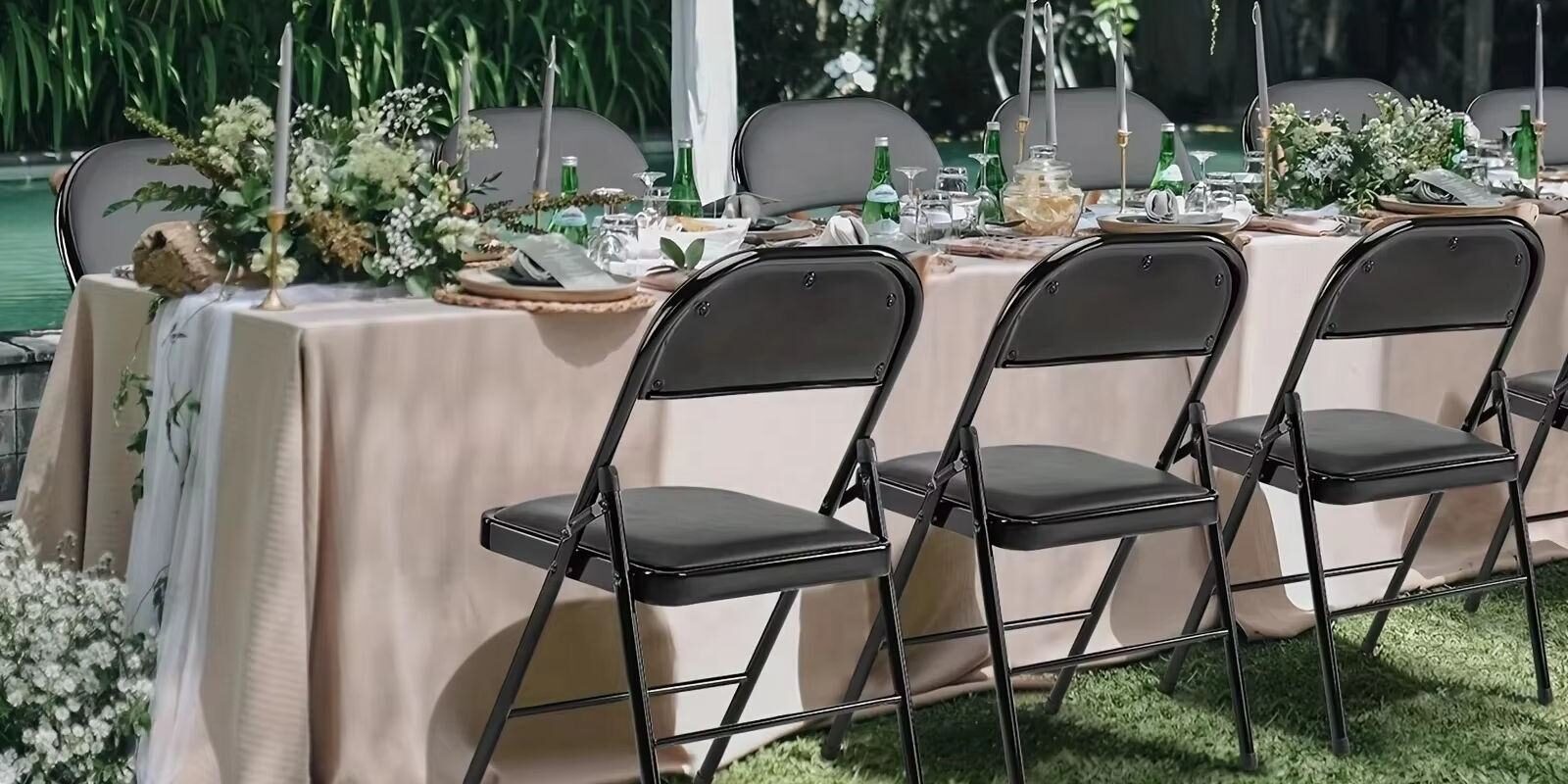 Wholesale Black Steel Metal Folding Chairs with Cushioned Seat (1) Wholesale Black Steel Metal Folding Chairs with Cushioned Seat
