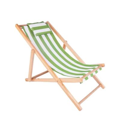 wooden folding beach lounge chair for outdoors