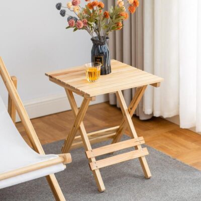 wooden folding beach lounge chair for outdoors