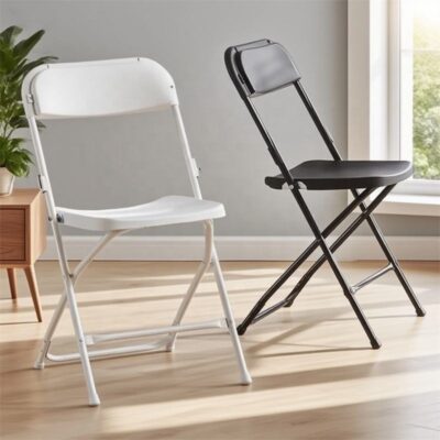 Wholesale white foldable plastic chairs