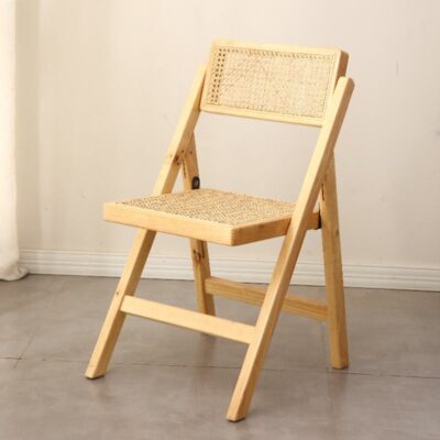 Solid Wood Rattan Folding Chairs