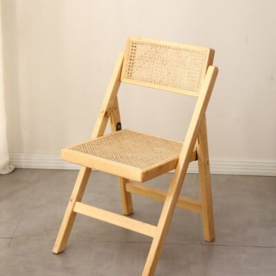 Solid Wood Rattan Folding Chairs