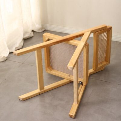 Solid Wood Rattan Folding Chairs