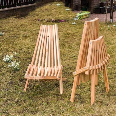Custom Acacia Wood Folding Lounge Chair