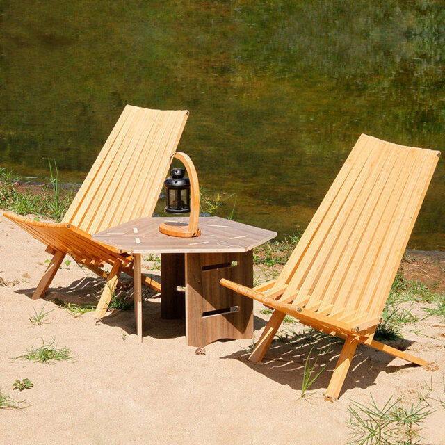 Custom Acacia Wood Folding Lounge Chair